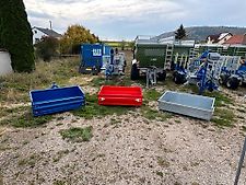 Hochkippschaufel, Heckschaufel, Kippschaufel, Heckmulde; Transpor