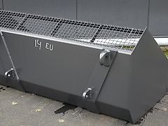 Hofstede Schepbak opschepbak grondbak type Avant schep grond opschep bak 84cm diep 67cm hoog / doorkijk gaas