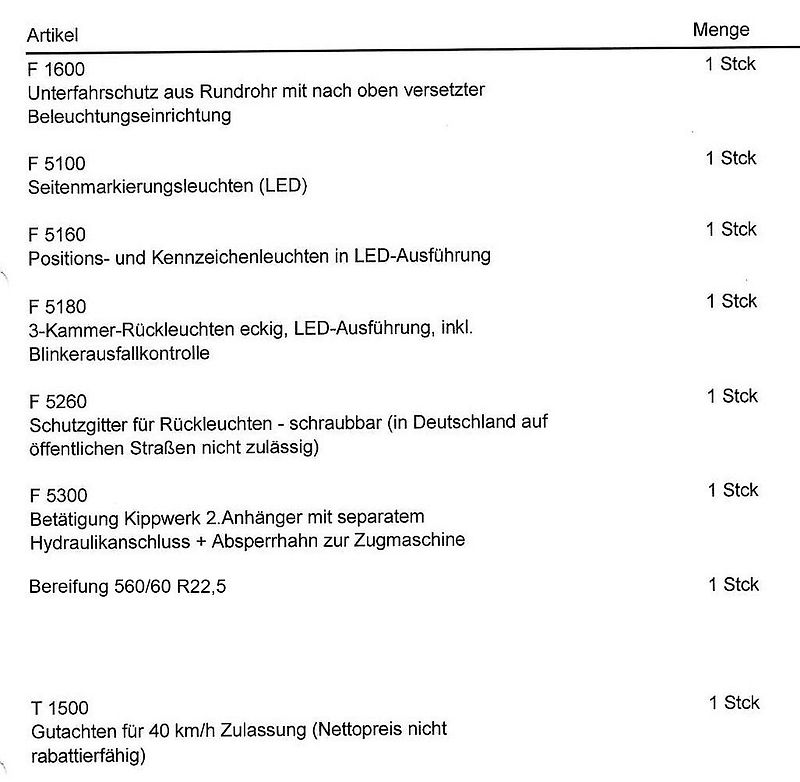 Kröger 18to 560er bereift 3 Schieber mit Kunststoffbordwand Interne Nr. 40758