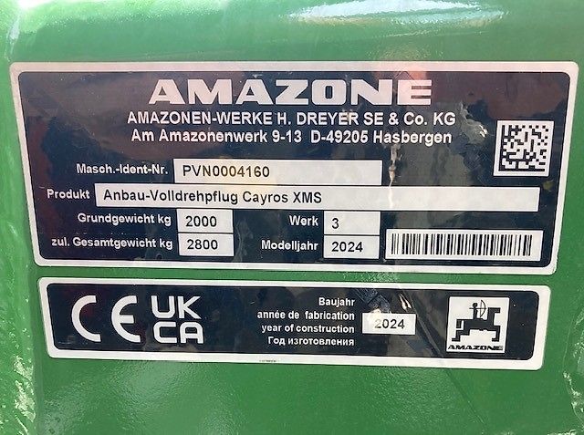 Amazone CAYROS XMS 950 SB 4-Schar