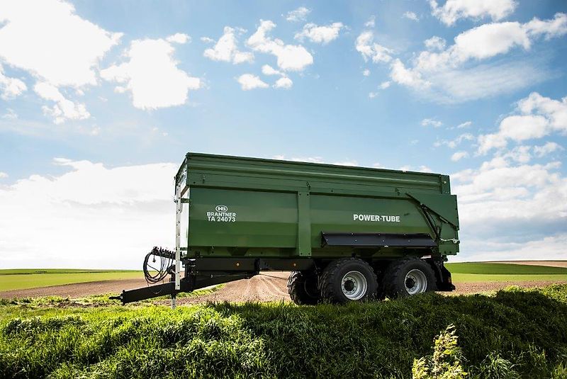 Brantner TA 24073 PowerTube - 24 to HARDOX Boden - luftgefedert - BPW Lenkachse + abklappbare 800er Aufsatzwände = 37,4 m³ -- 710er Räder